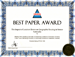 Best Paper Certificate