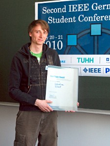 Prize winner Sebastian Ernst